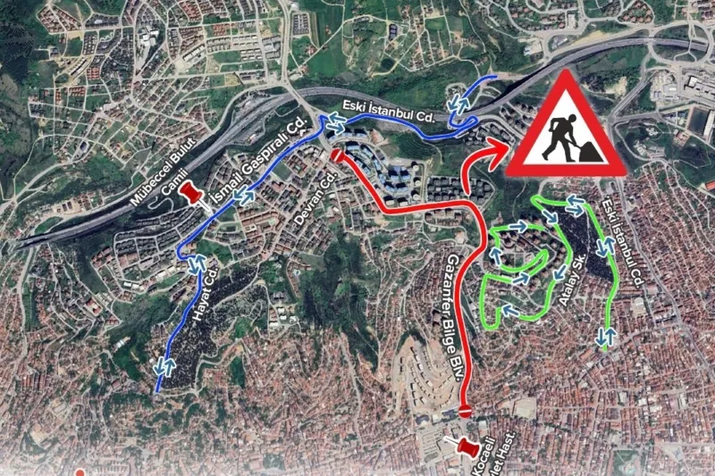 Kocaeli'de Gazanfer Bilge Bulvarı trafiğe kapatılacak