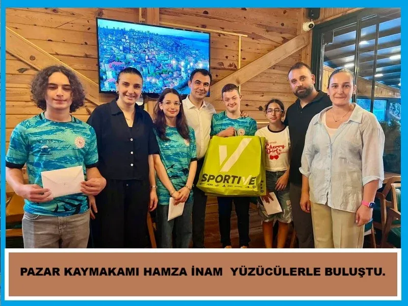 Kaymakam İnam, şampiyon yüzücülerle bir araya geldi