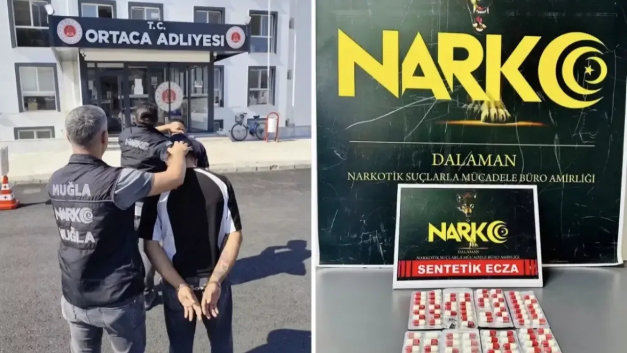 Dalaman’da otobüsle uyuşturucu getiren 2 kişi yakalandı