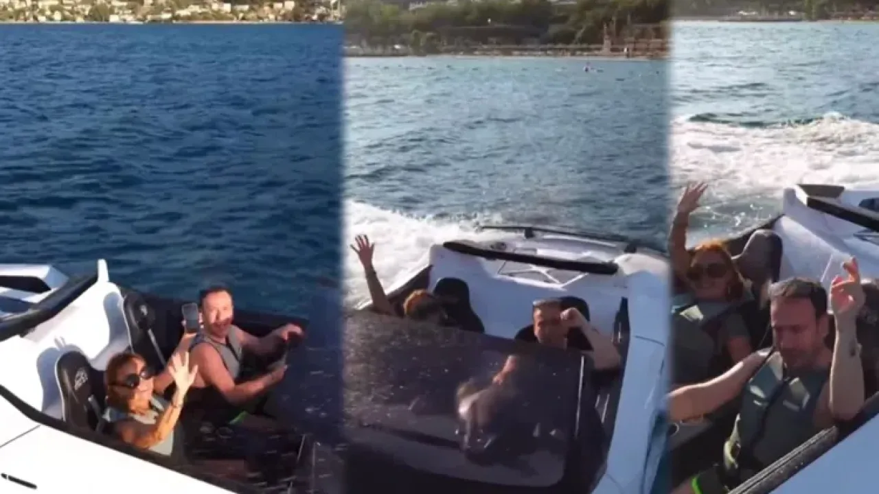 Bodrum’da Ferrari’li deniz keyfi!