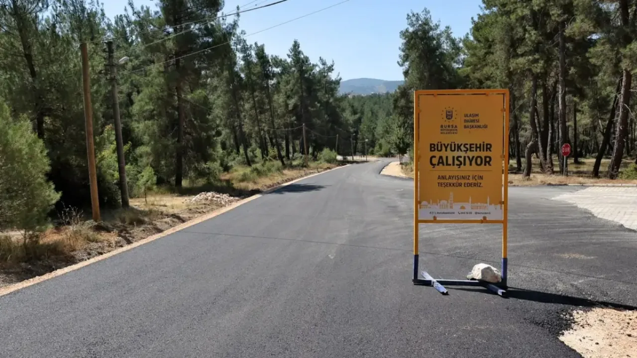 Bursa'da 1,5 kilometrelik yol yenilendi