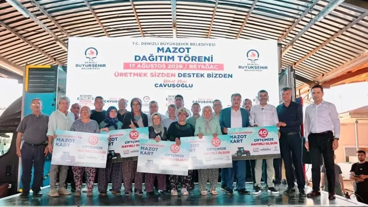 Denizli'de beyaz eşya üreticisine 38 bin 950 litre mazot verildi