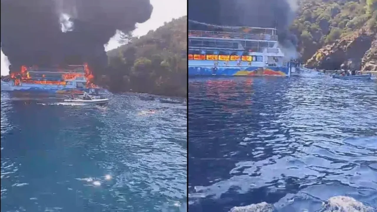 Fethiye’de gezi teknesinde yangın dehşeti