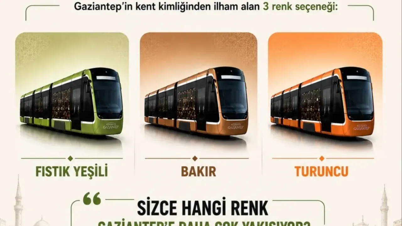 Gaziantepliler tramvay renklerini kendileri netleştirecek
