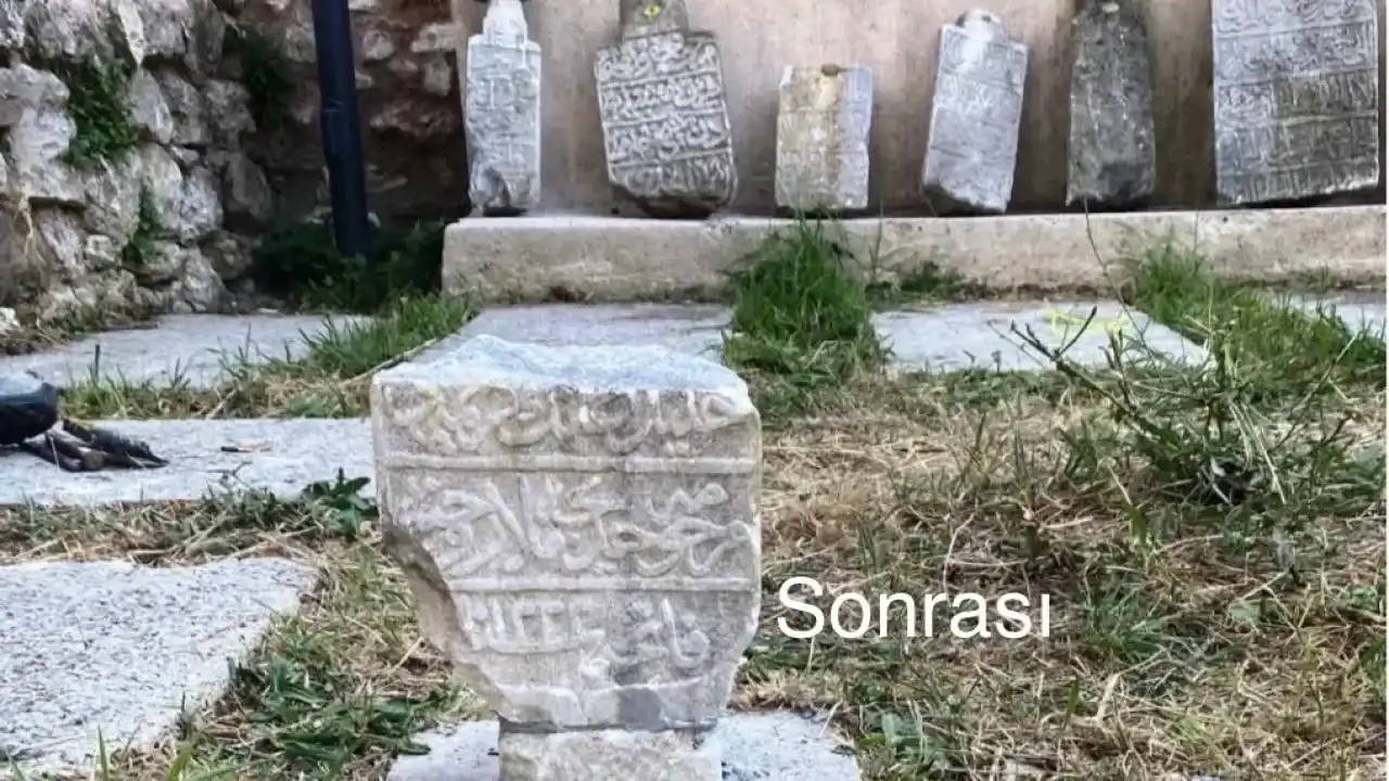 İstanbul'da tarihi mezar taşlarına saldırı sonrası restorasyon