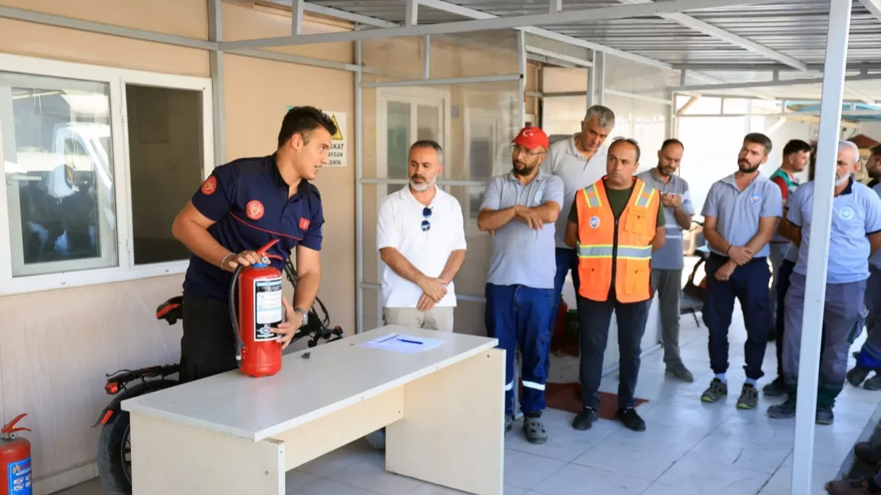 Talas Belediyesinde itfaiye destekli yangın tatbikatı