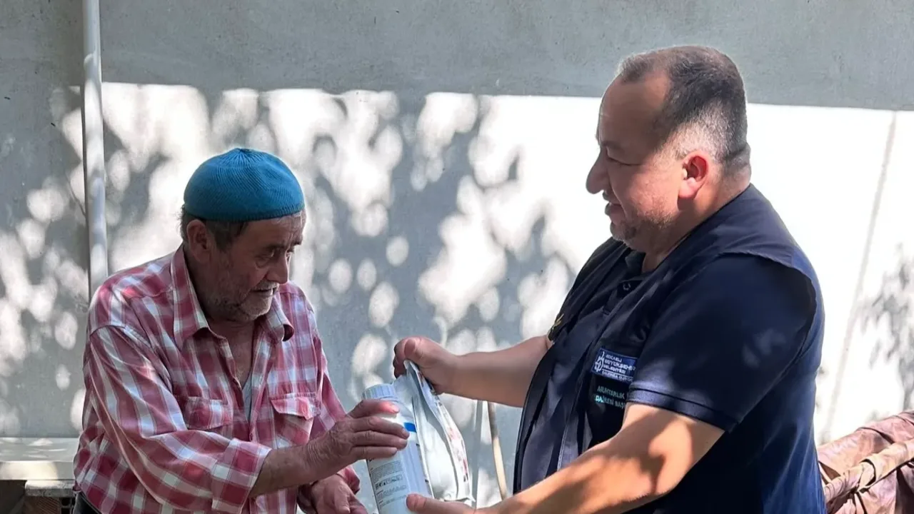 Kocaeli'de dolu hasarına karşı üreticiye gübre desteği