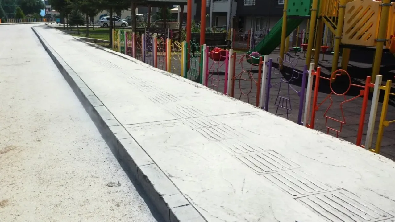 Ordu'da modern kaldırım çalışması