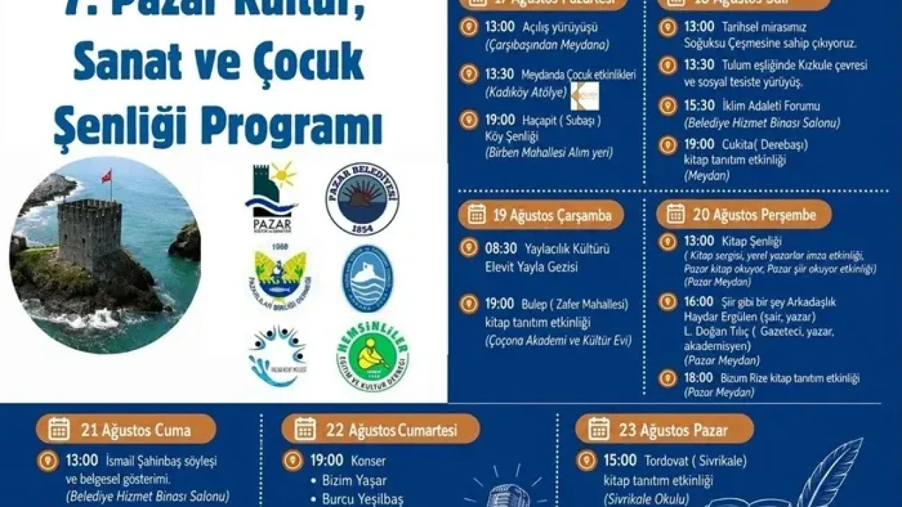 Rize-Pazar'da 7. Kültür Festivali