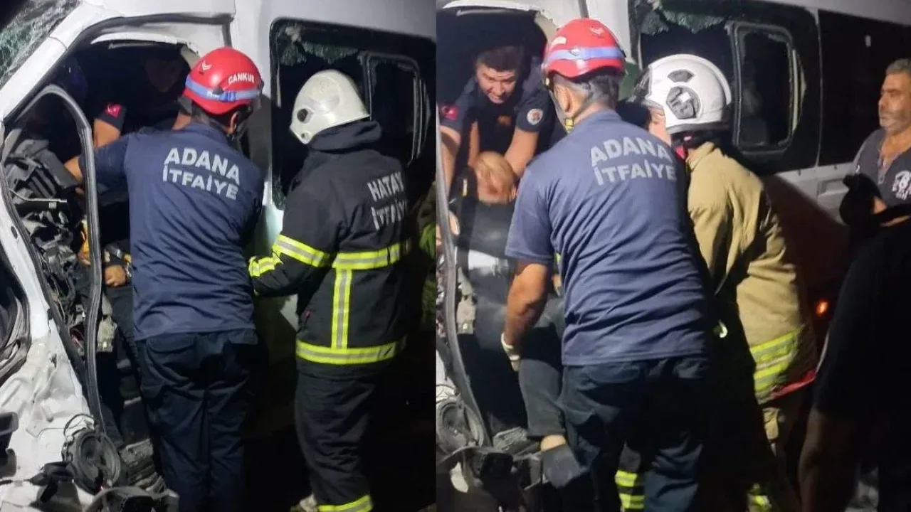 Erzin’de tır ile minibüs çarpıştı: 1 can kaybı, 14 yaralı