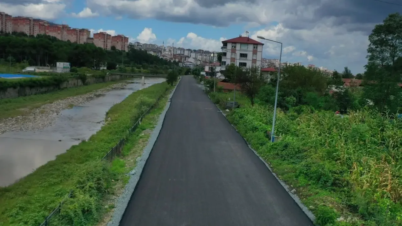 Ordu’da Eskipazar Yolu sıcak asfaltla yenilendi