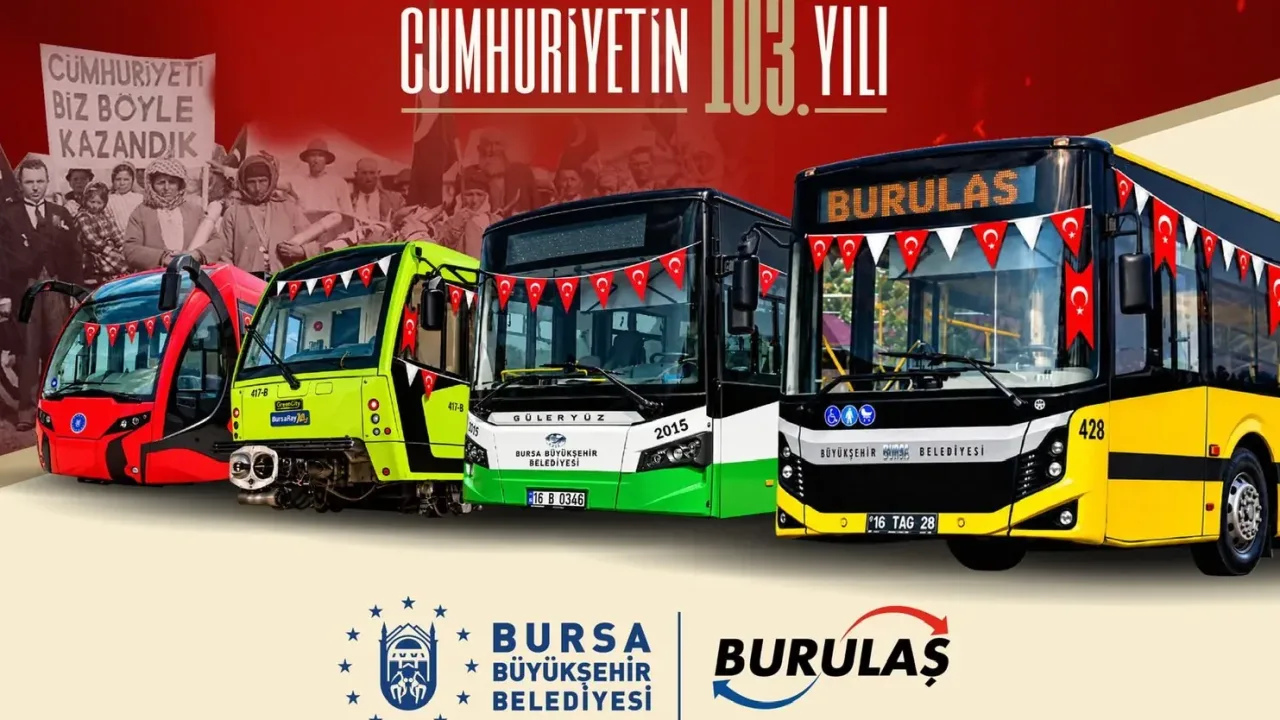 Bursa’da toplu ulaşım 25 saat ücretsiz olacak