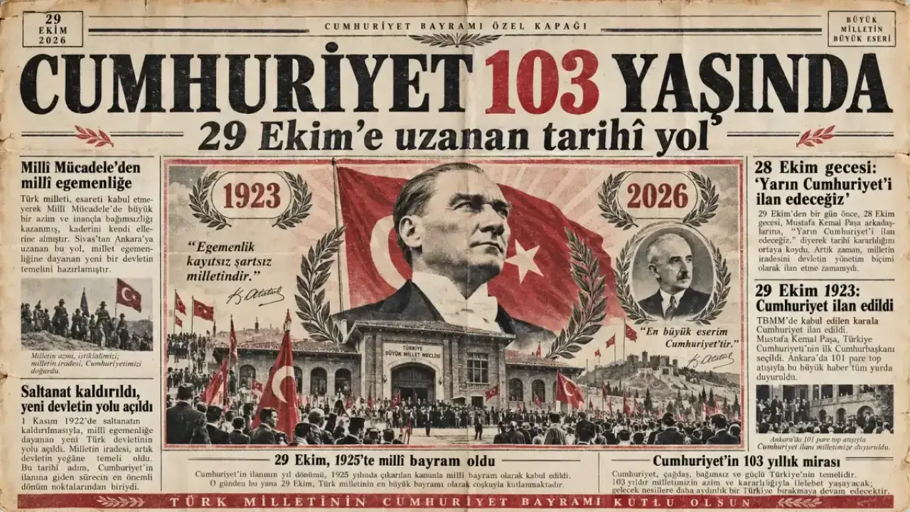 Cumhuriyet 103 yaşında: 29 Ekim'e uzanan tarihî yol