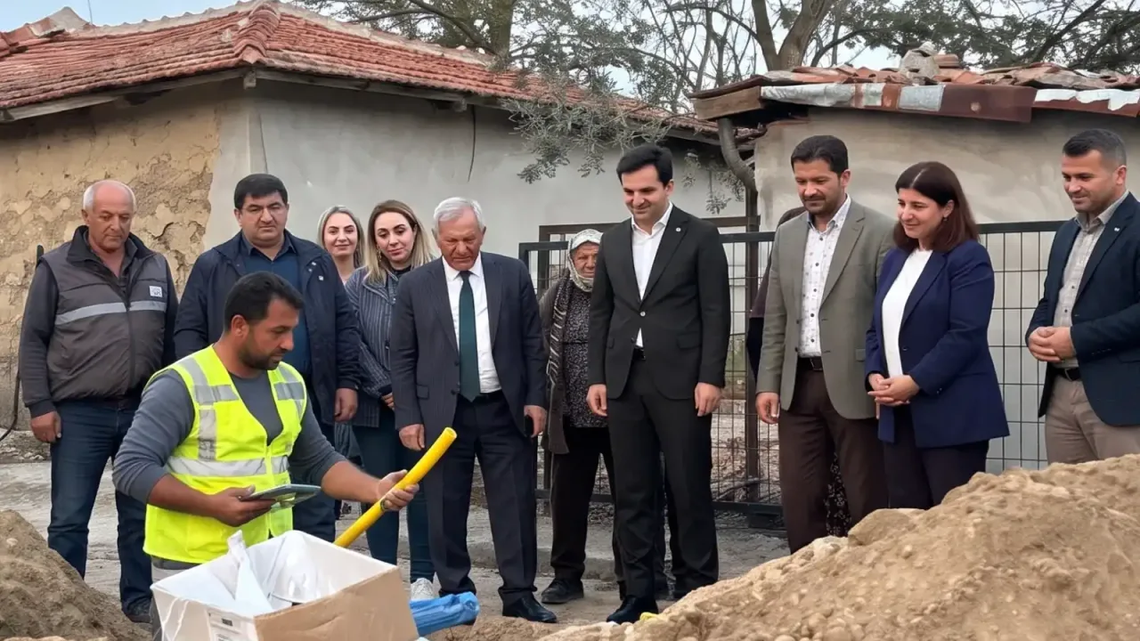 Edirne İbriktepe Köyü'nde doğal gaz çalışmaları incelendi