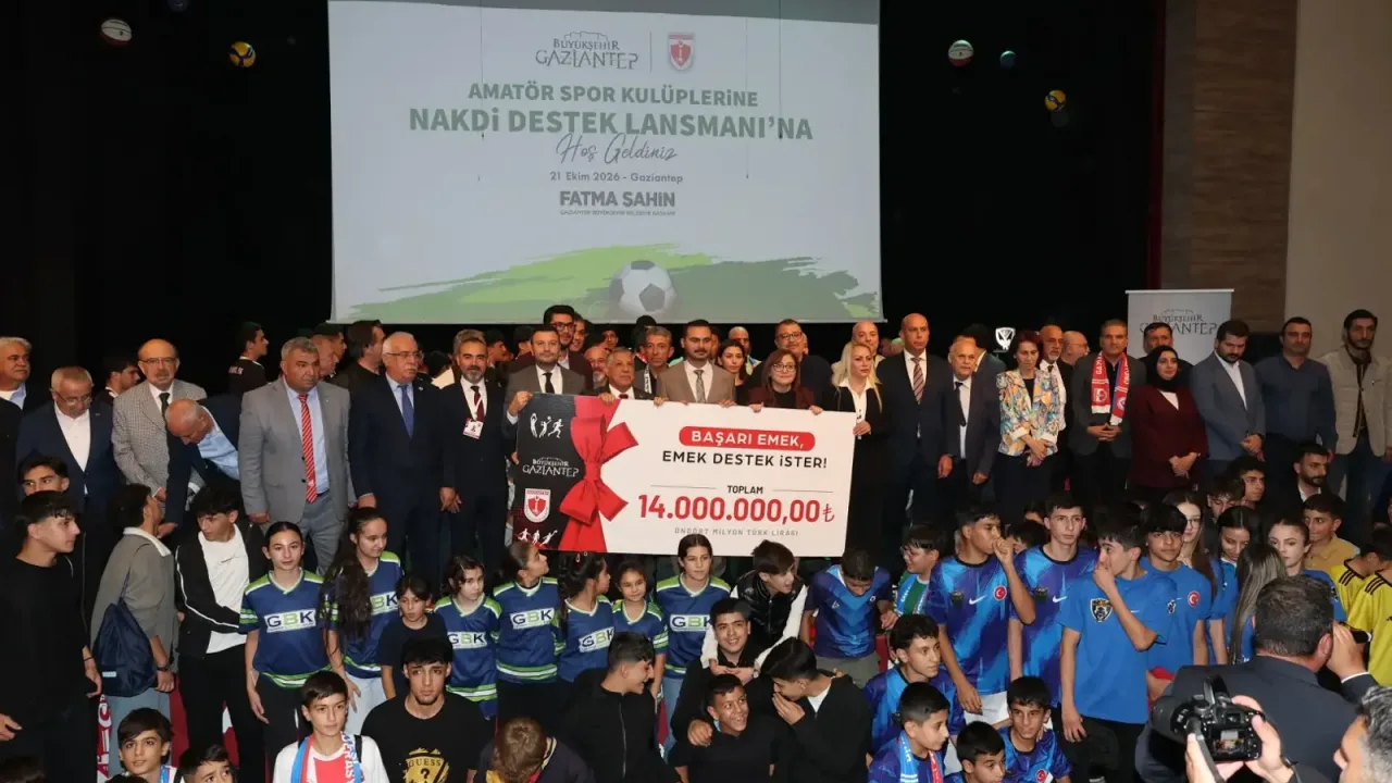 Gaziantep’te 115 amatör spor kulübüne 14 milyon lira destek