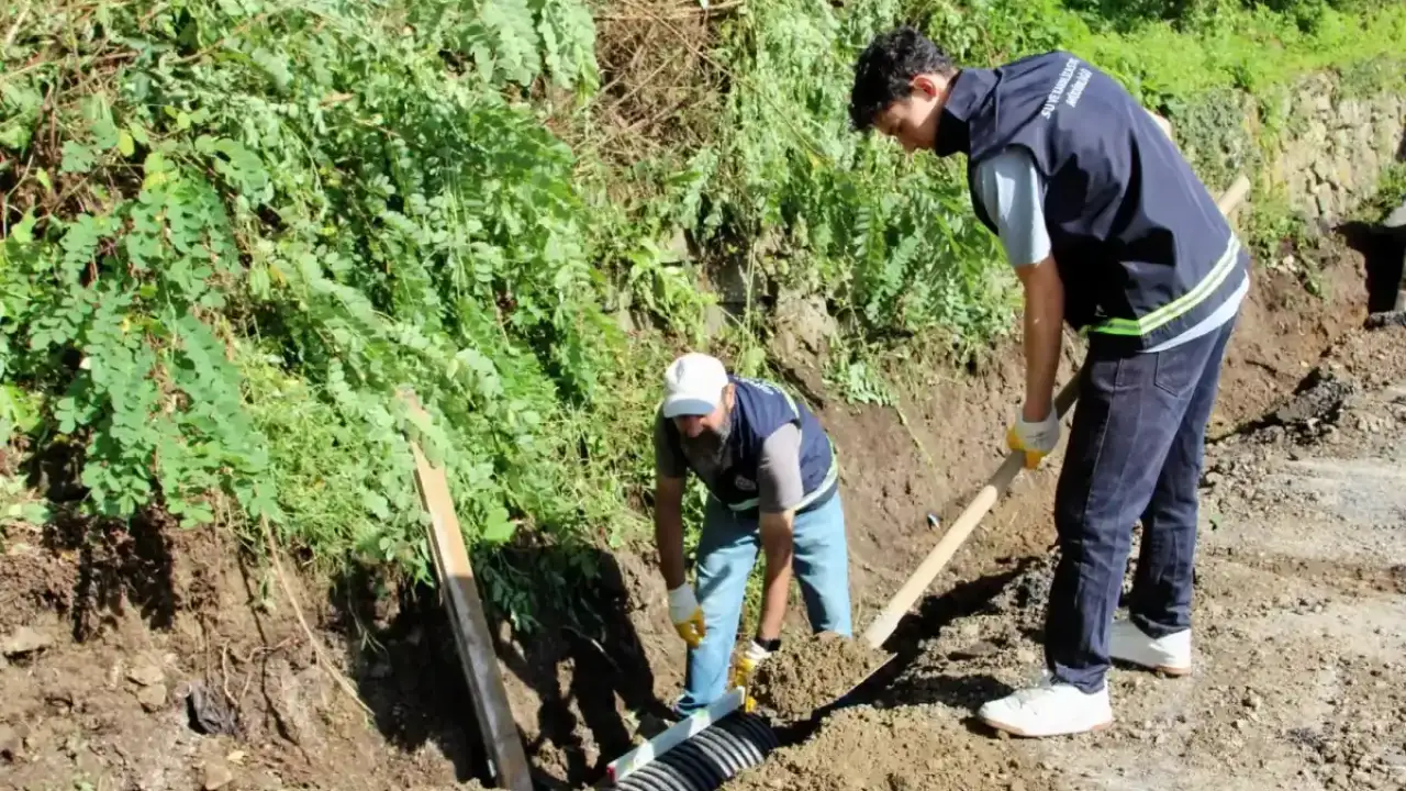 Giresun'da 5 mahalleye 18 kilometrelik kanalizasyon hattı
