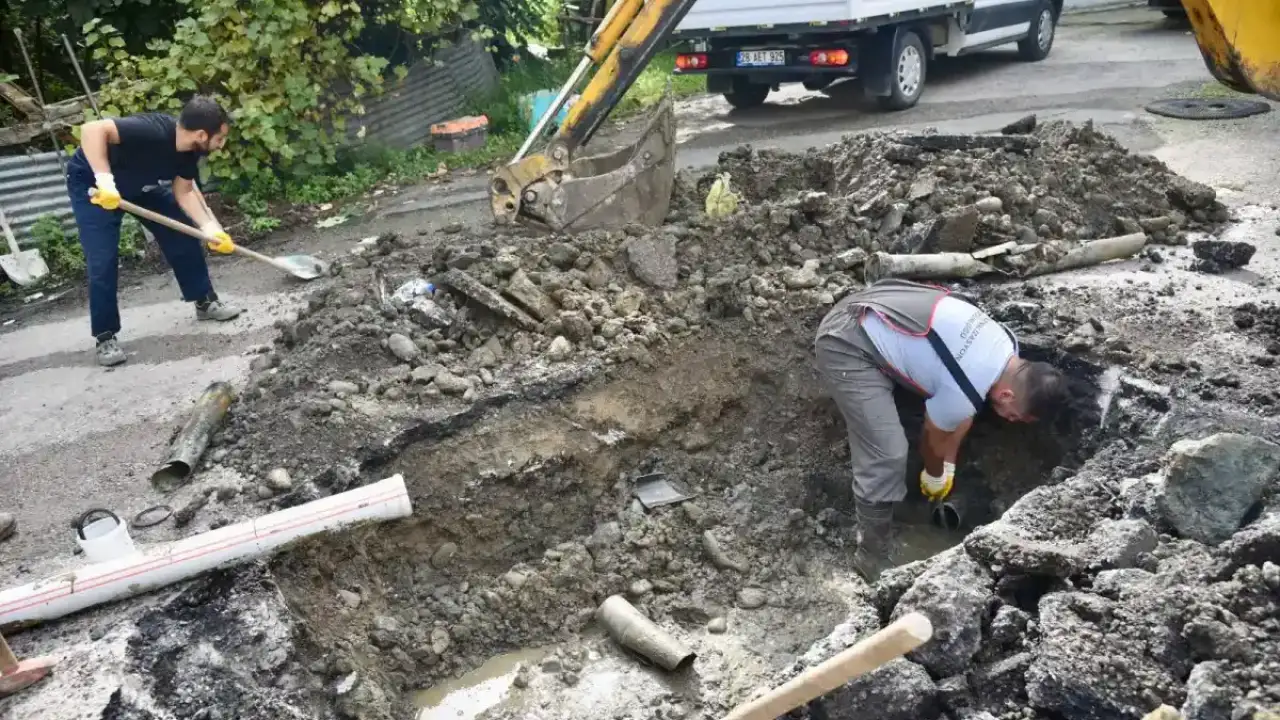 Giresun şehir içinde bakım onarım çalışmalarına devam