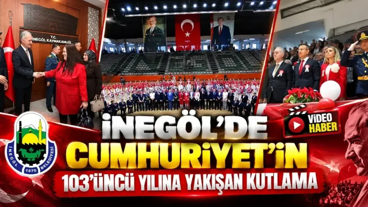 İnegöl’de Cumhuriyet’in 103’üncü yılına yakışan kutlama