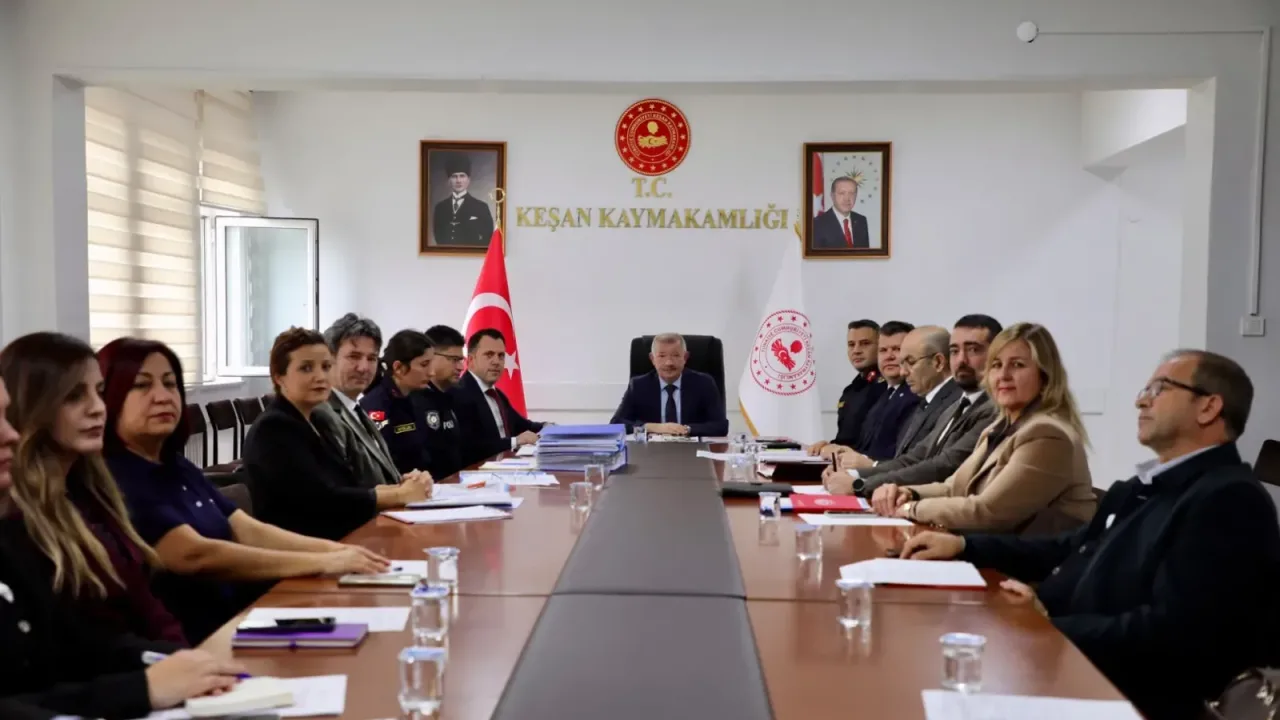 Keşan'da okul güvenliği toplantısı gerçekleştirildi