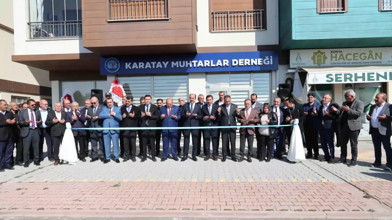 Konya Karatay Muhtarlar Derneği yeni hizmet binası törenle açıldı