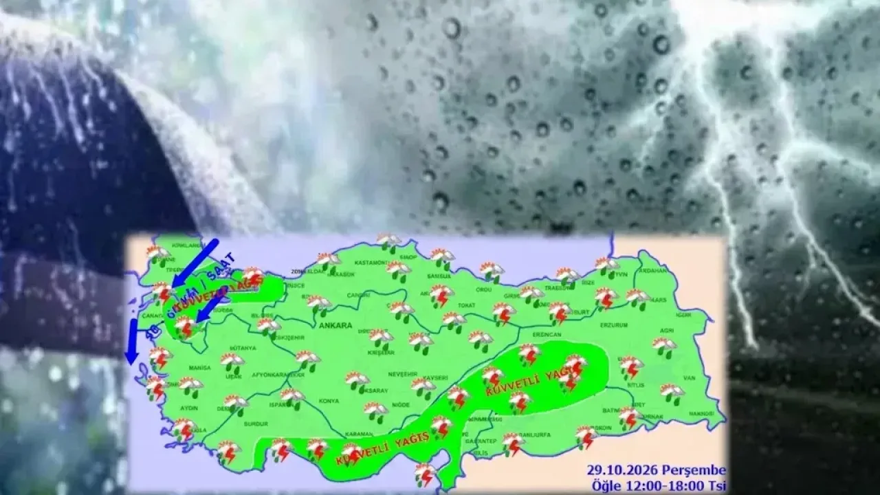 Meteoroloji’den peş peşe uyarılar! Şiddetli yağış ve kuvvetli