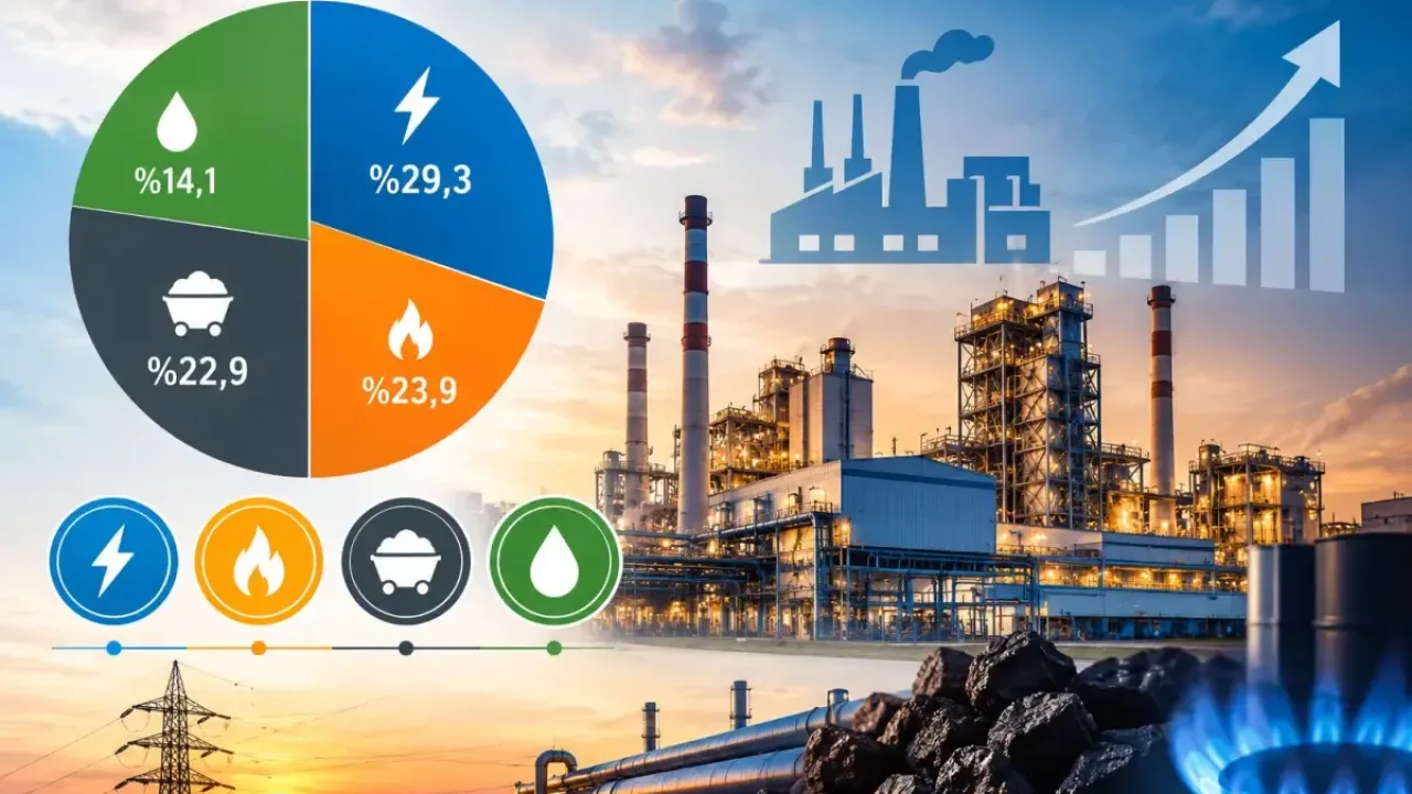 Sanayide enerji tüketiminin lideri elektrik oldu